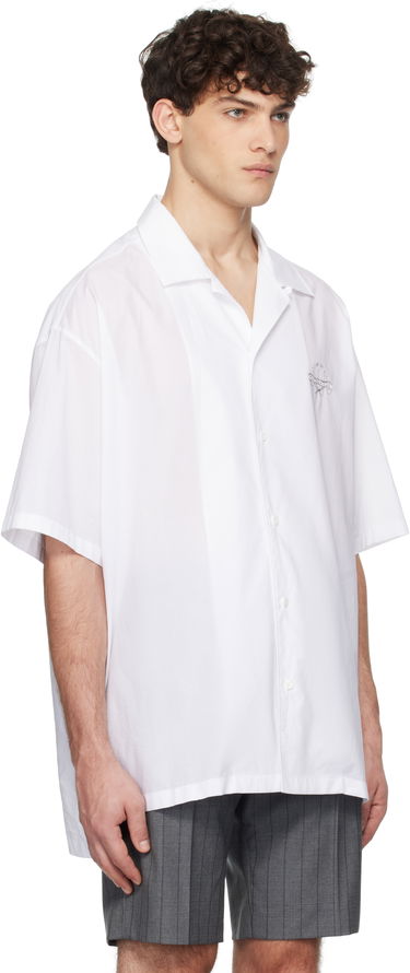 Skjorte Moschino Moschino Laurel Crown Emblem Shirt Hvid | 251ZZA021702341001, 1