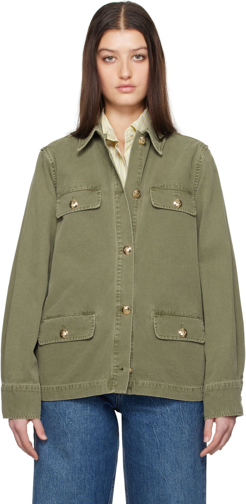 Jakke Anine Bing Anine Bing Corey Military Jacket Grøn | A-01-7178-320