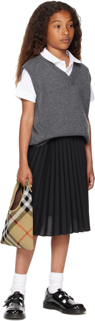 Håndtaske Burberry Burberry Check Tie Knit Tote Beige | 8110029, 3