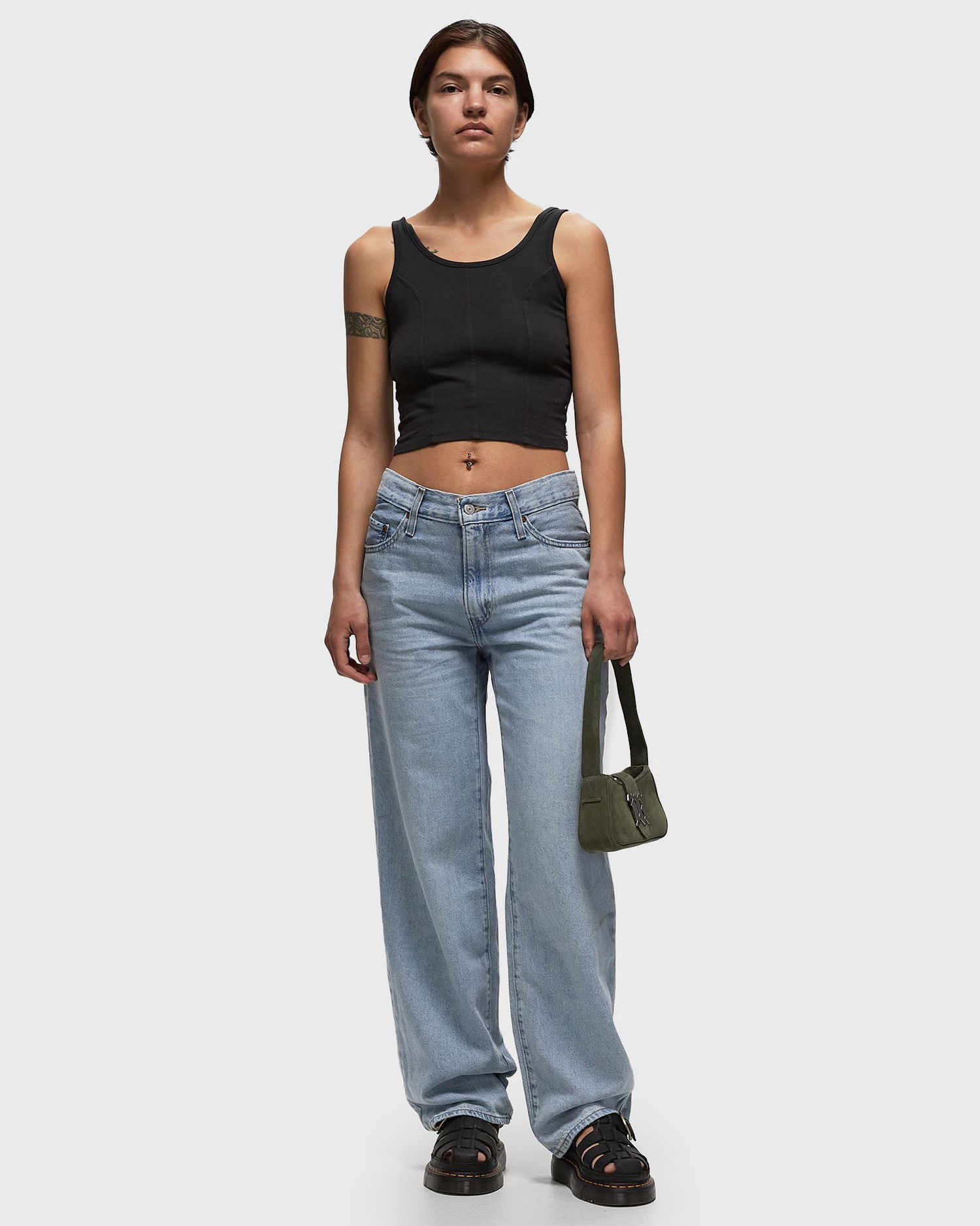 Tanktop Levi's MARS CORSET TANK BLACKS Sort | A7533-0001, 1
