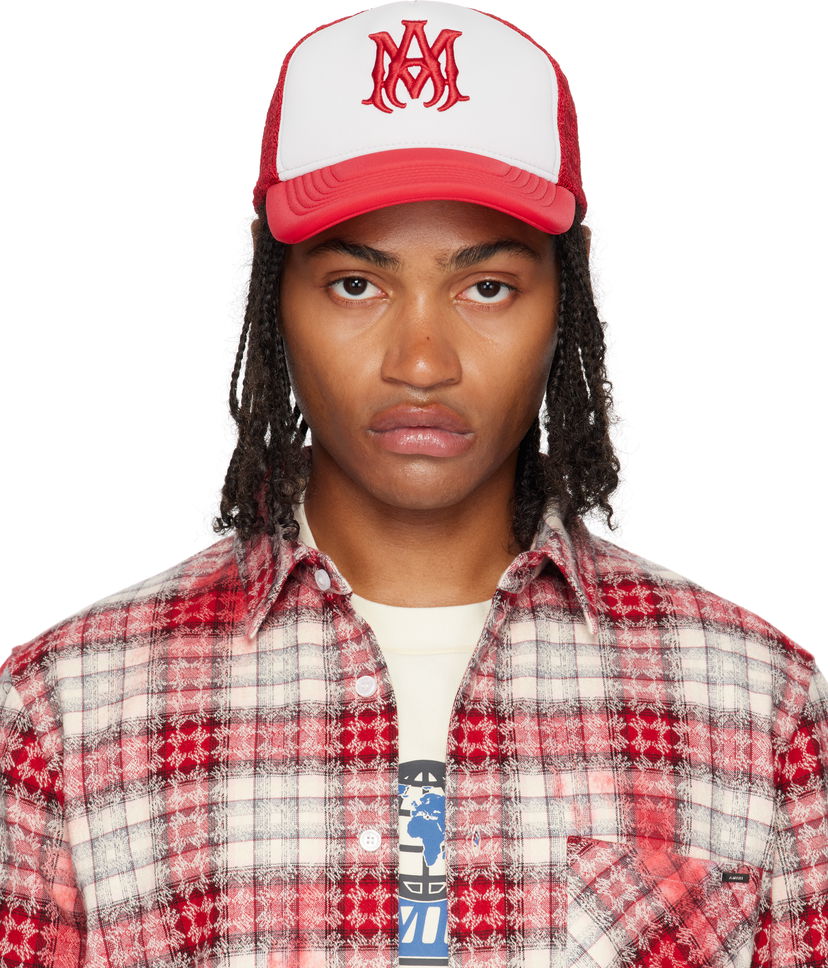 Kasket AMIRI AMIRI MA Two Tone Trucker Cap Rød | AMHATR1030