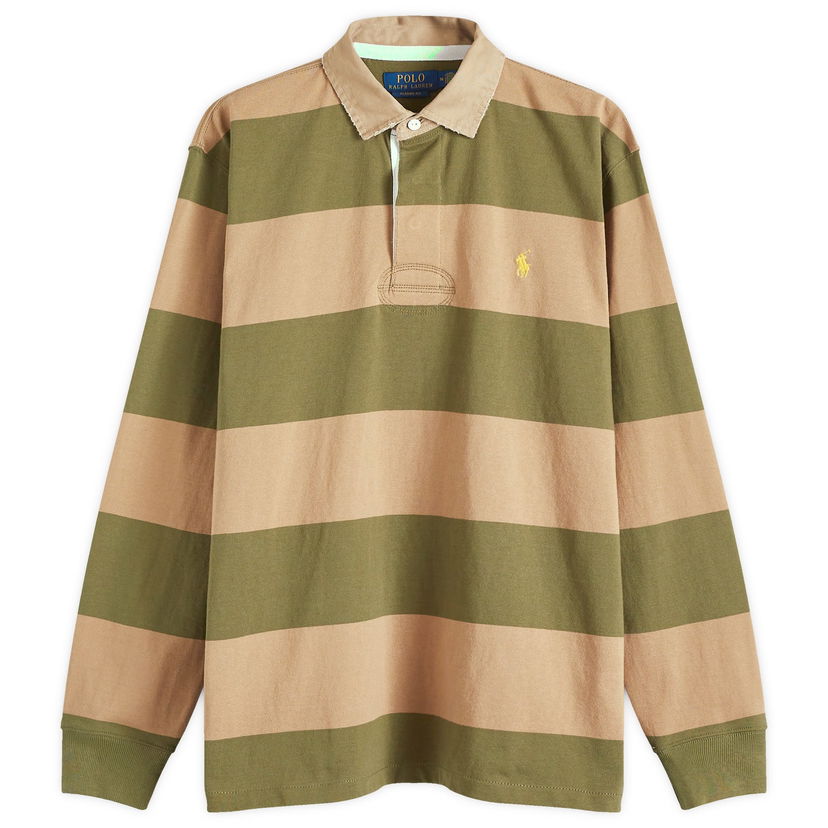 Polo skjorte Polo by Ralph Lauren Ralph Lauren Men's Striped Rugby Shirt Grøn | 710967648002