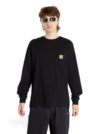 T-shirt Carhartt WIP Longsleeve Pocket T-Shirt Black Sort | I030437.89XX