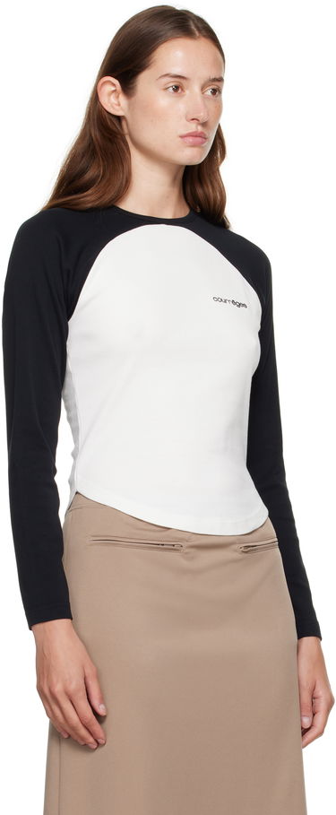 T-shirt Courrèges Courrèges Circle Contrast Long Sleeve T-Shirt Sort | 325JTS228JS0203, 1