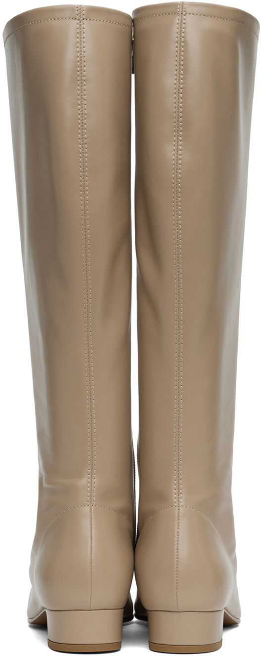 Tøj BY FAR BY FAR Edie Tall Boots Beige | 23PFEDITPNAP, 1