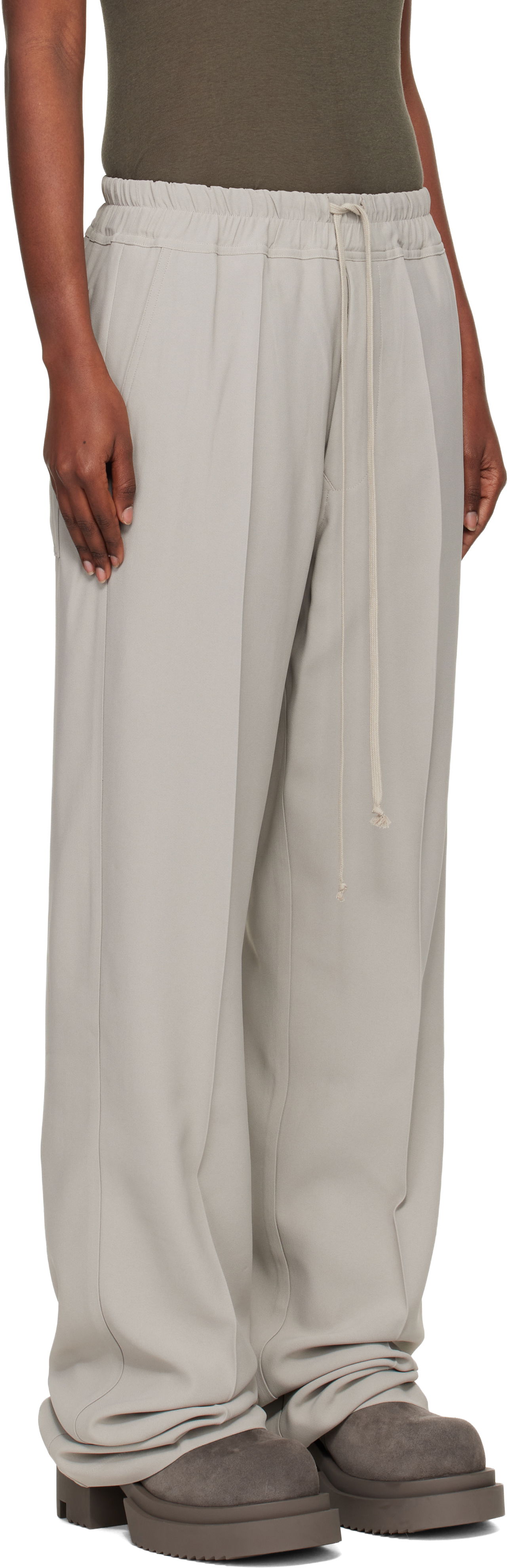 Bukser Rick Owens Rick Owens Concordians Dietrich Drawstring Trousers Grå | RP02E4325 HY, 1