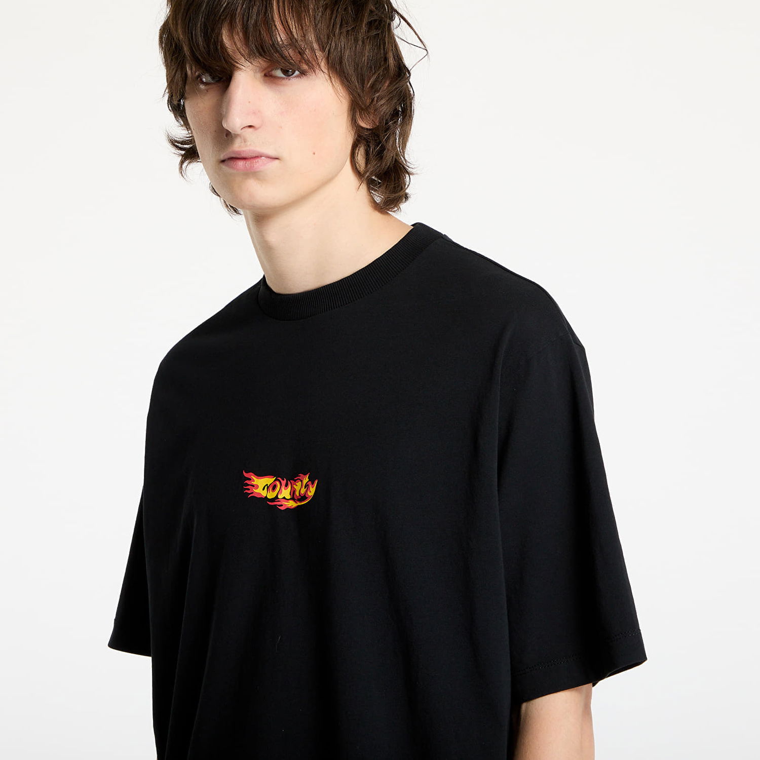 T-shirt Marcelo Burlon Marcelo Burlon County Flame Boxy T-Shirt Sort | CMAA05AS25JER0071025, 1