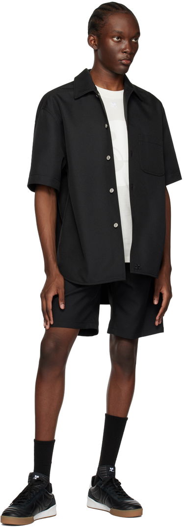 Skjorte Courrèges Short Sleeve Button-Up Shirt Sort | 123CCH023PL0056, 3