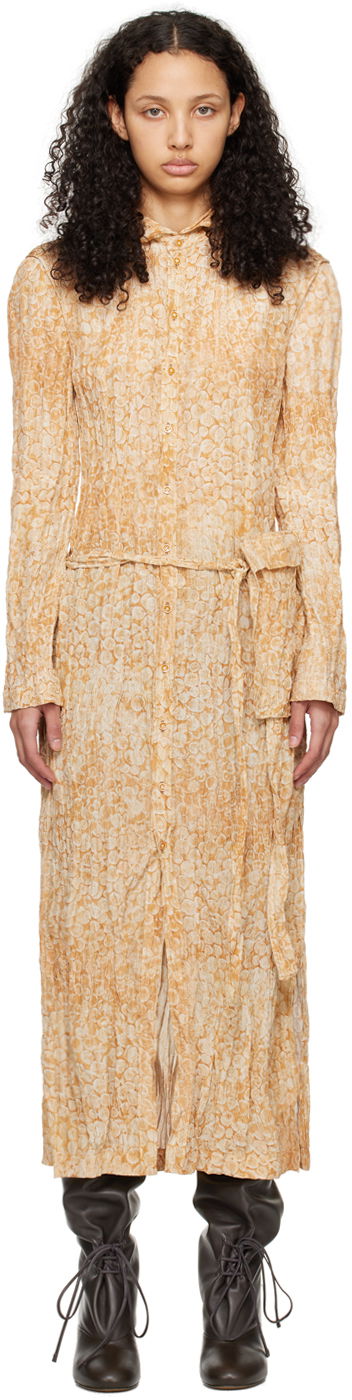 Kjole LEMAIRE Lemaire Atelier la Folie Edition Midi Dress Beige | DR1064 LF1261