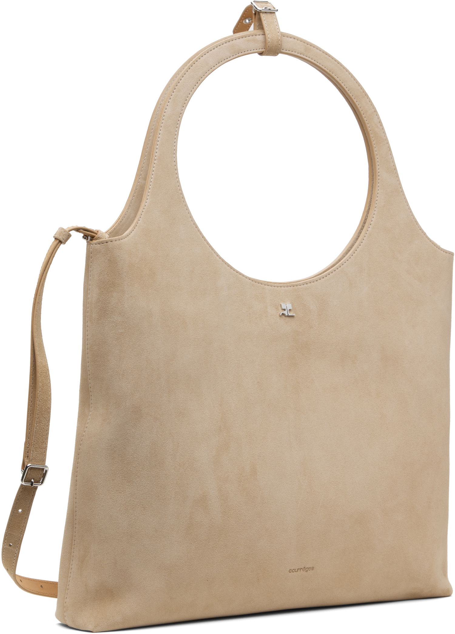 Håndtaske Courrèges Courrèges Holy Day Suede Tote Beige | 125GSA161CR0024, 1