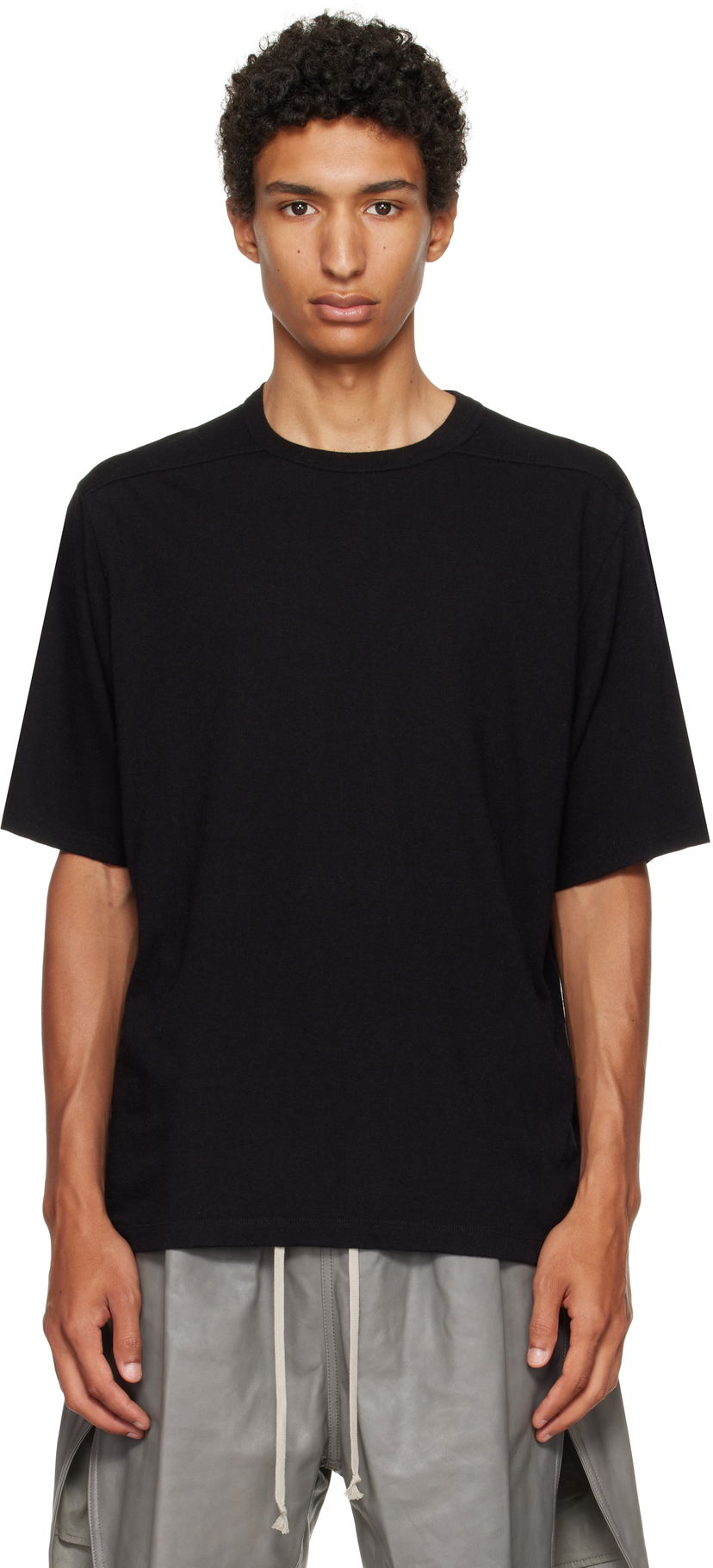 T-shirt Rick Owens Rick Owens Concordians Brad T-Shirt Sort | RU02E1232 JR
