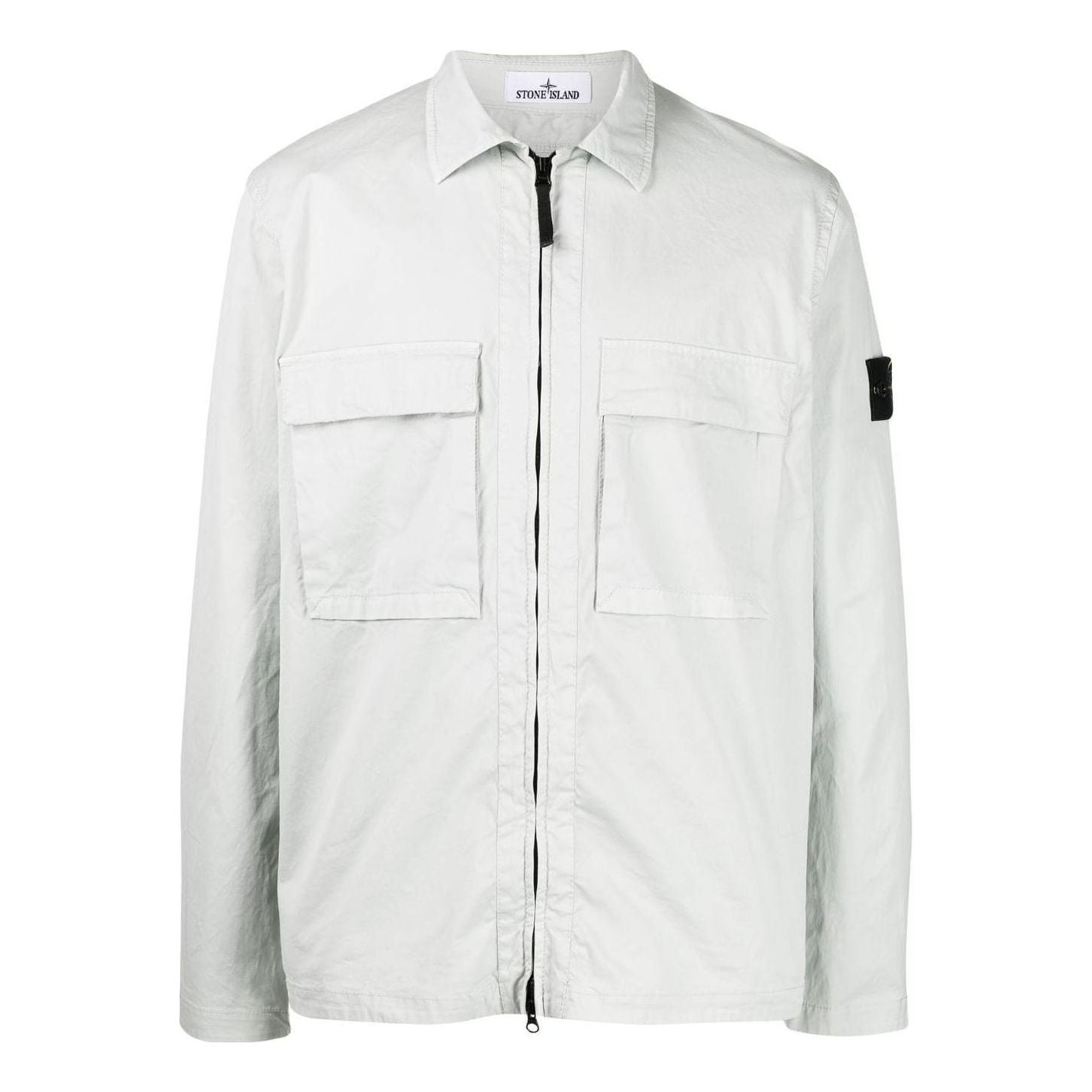 Skjorte Stone Island Compass Zipped Shirt Grøn | 771511710-V0061, 0