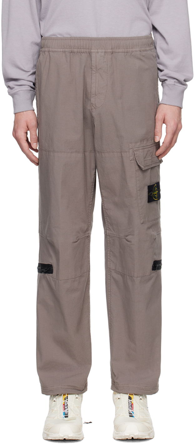 Cargo bukser Stone Island Gray Multi-Pocket Cargo Pants Grå | 801532611