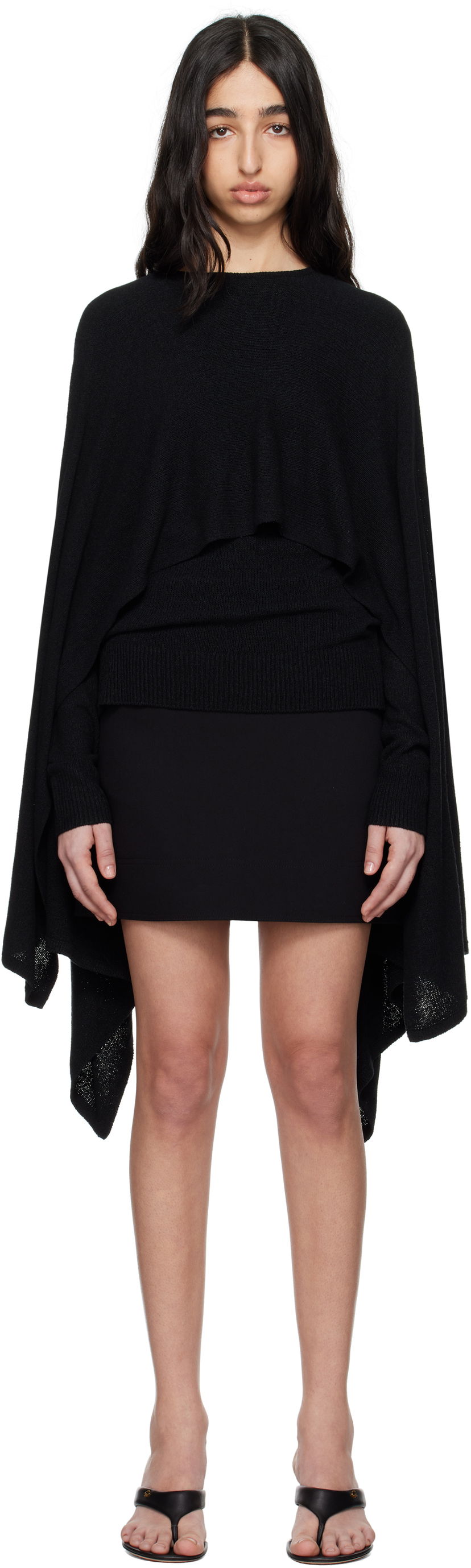 Sweater TOTEME TOTEME Cape Knit Sweater Sort | 252-WRT0505-YA0156