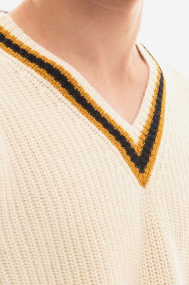 Sweater Marni V-neck Sweater Beige | CVMG0081Q0-MXW08, 3
