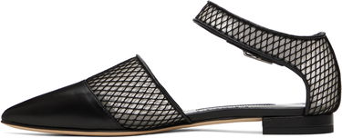 Nederdel Manolo Blahnik Manolo Blahnik Jatelah Mesh Ballerina Flats Sort | 424-1853, 2