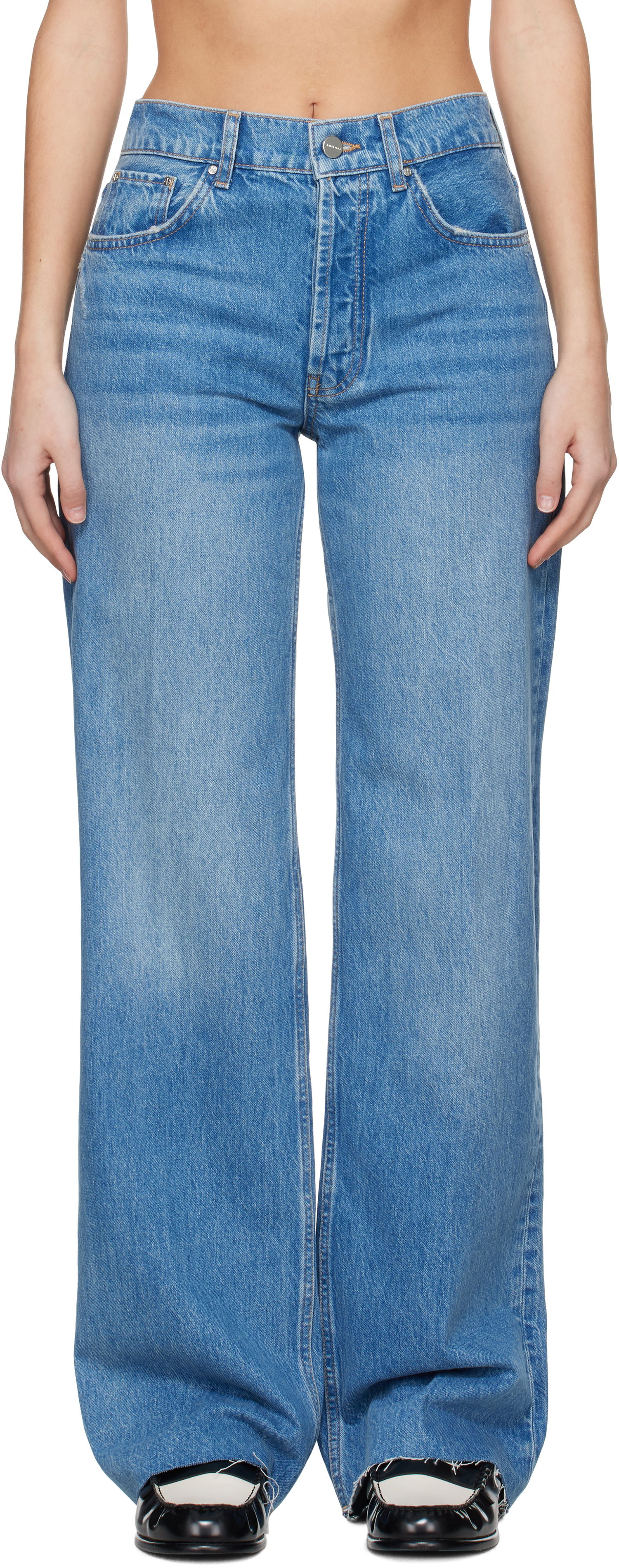 Jeans Anine Bing Anine Bing Hugh Wide-Leg Jeans Blå | A-06-7135-447, 0