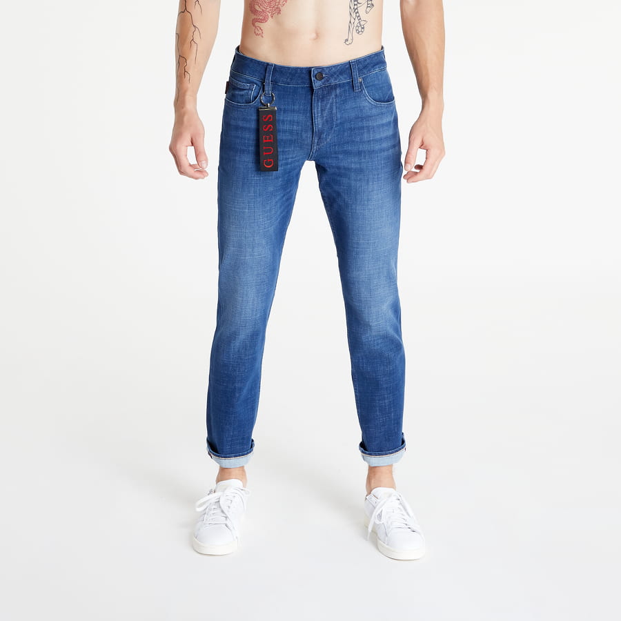 Jeans GUESS Tech Stretch Slim Tapered Jeans Blå | M2YAS2D4PM1-OFFI, 0