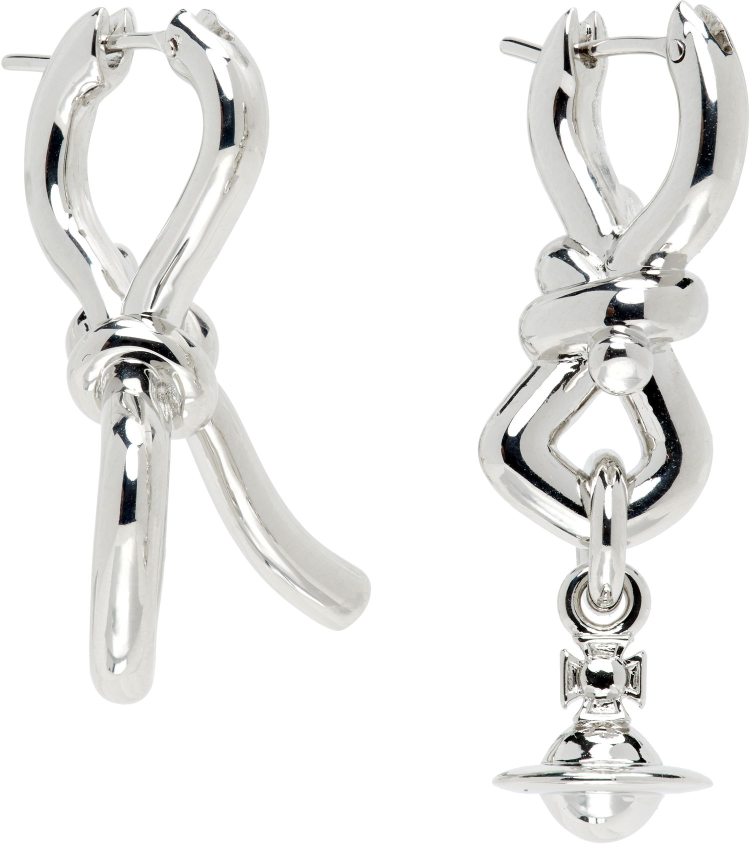 Øreringe Vivienne Westwood Vivienne Westwood Knotted Silver Drop Earrings Metalisk | 6202016U-02P019-, 1