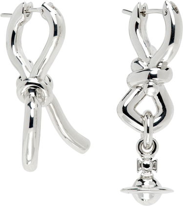 Øreringe Vivienne Westwood Vivienne Westwood Knotted Silver Drop Earrings Metalisk | 6202016U-02P019-, 1
