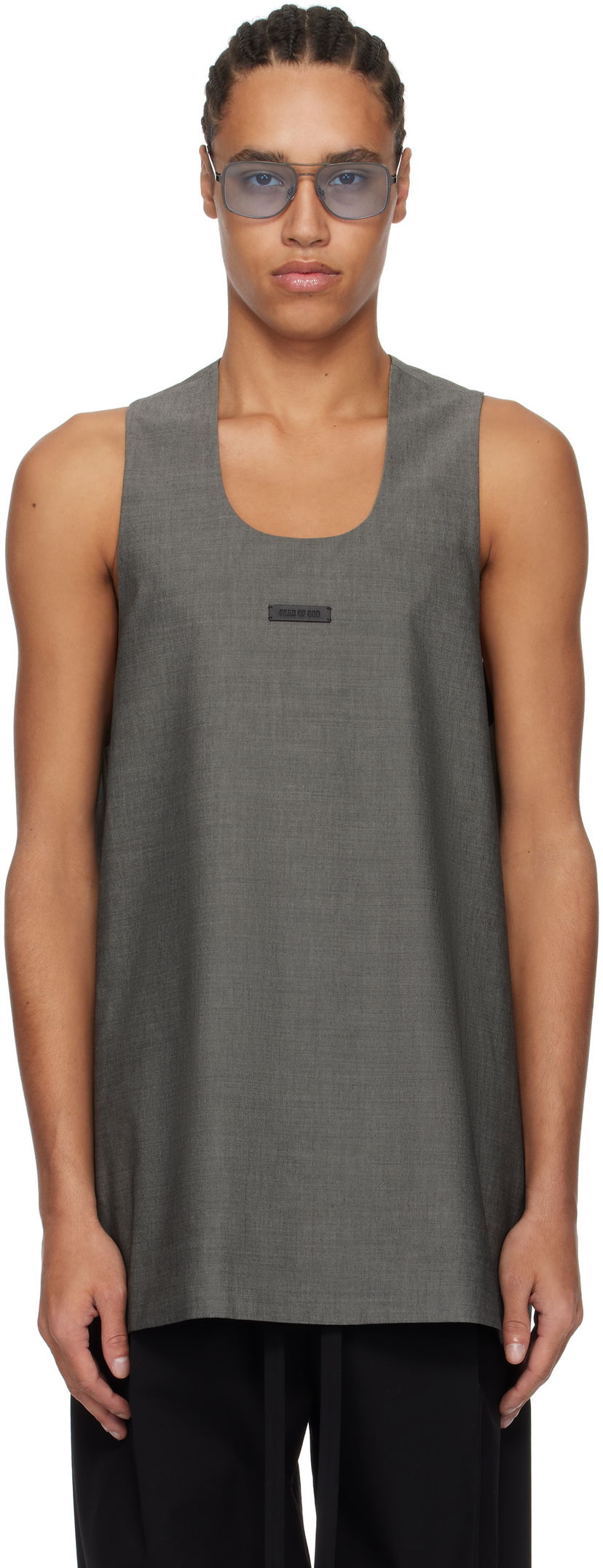Tanktop Fear of God Fear of God Oxford Tank Top Grå | FGE250-503OXF