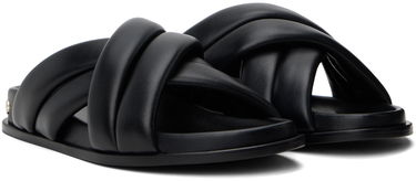 Sneakers og sko Anine Bing Lizzie Padded Leather Slides Sort | A-14-4028-007, 3