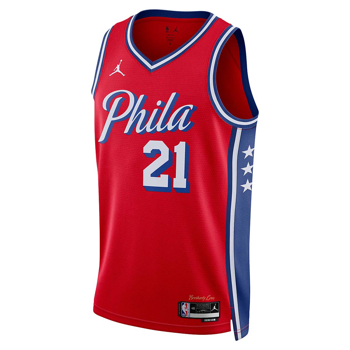 Jersey Jordan Dri-FIT NBA Philadelphia 76ers Statement Edition Swingman Jersey Rød | DO9539-658, 1