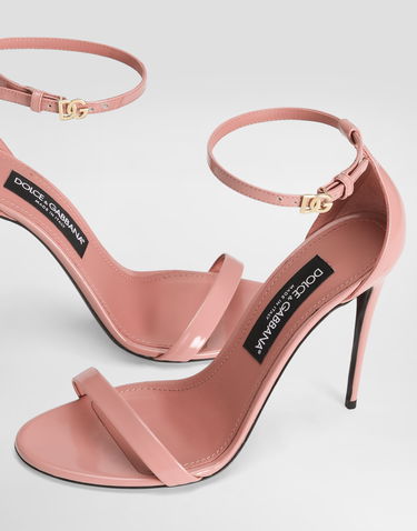 Tilbehør Dolce & Gabbana Dolce & Gabbana Polished Calfskin Heeled Sandals Lyserød | CR1717A103780405, 3