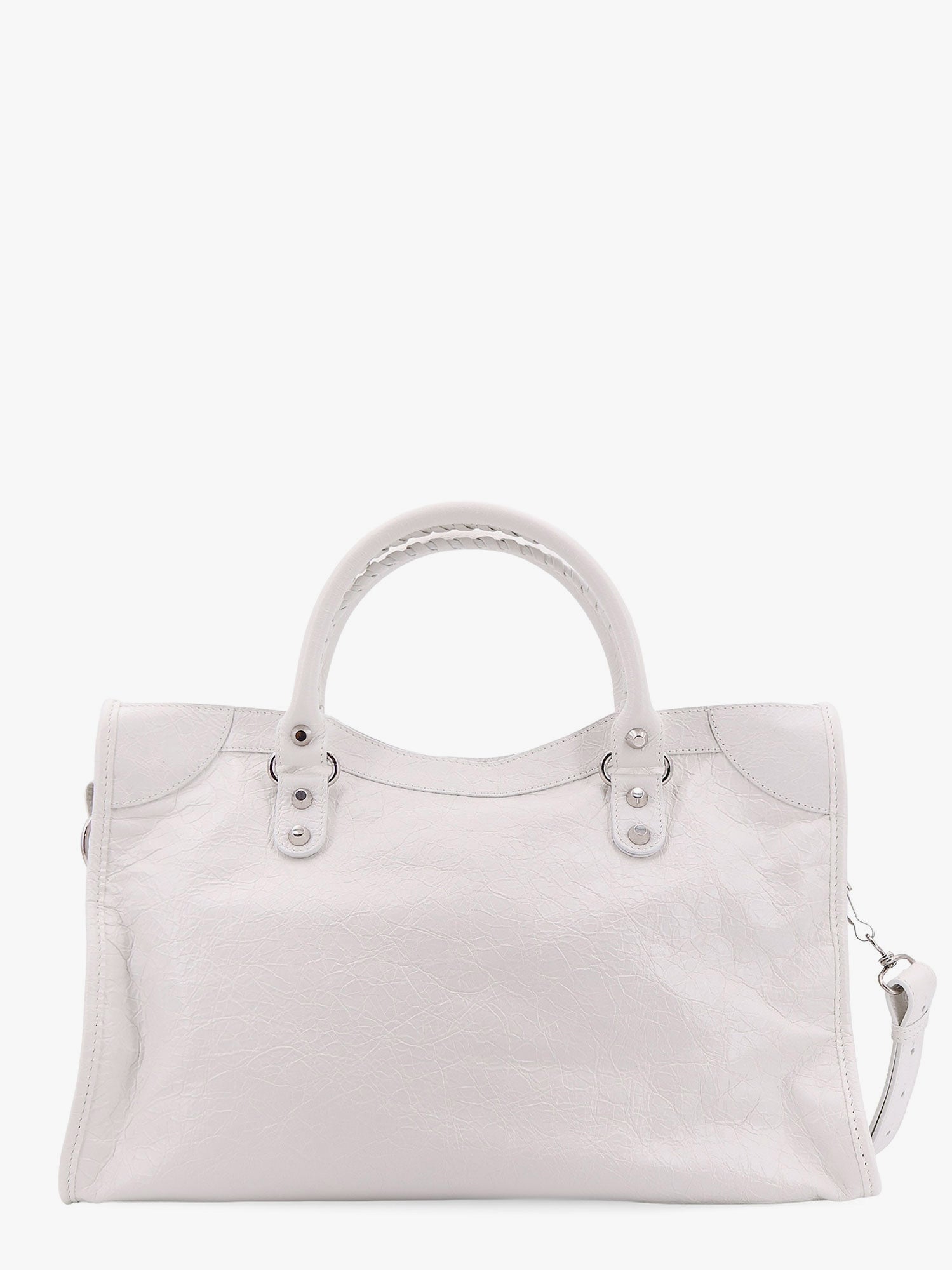 Håndtaske Balenciaga White Leather City Media Bag Hvid | 8230582AA9S9104, 1