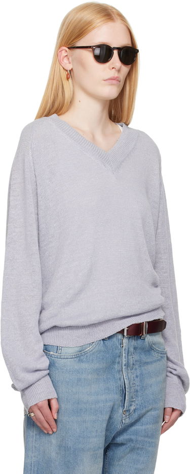 Sweater OUR LEGACY Our Legacy Rue V-Neck Sweater Grå | M2253RB, 4