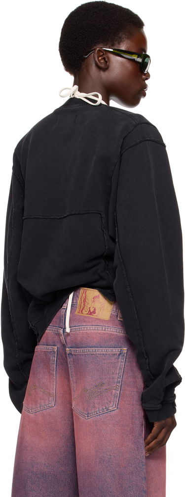Jakke Martine Rose Martine Rose Shrunken Zip Up Crew Jacket Sort | 670JS02002, 2