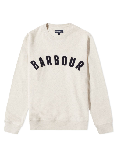 Sweatshirt Barbour Prep Logo Crew Sweatshirt Hvid | MOL0101BE54