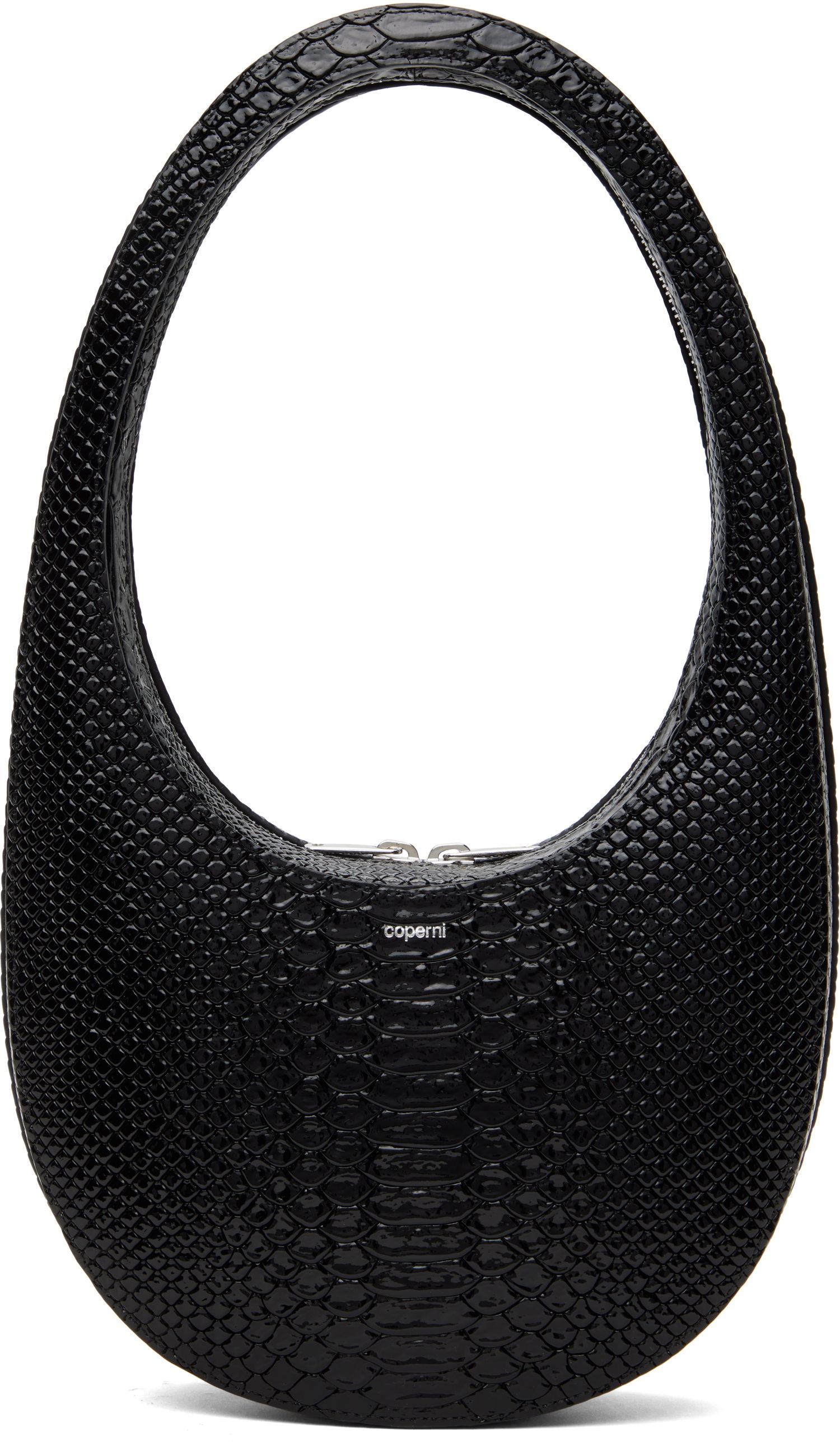 Håndtaske Coperni Coperni Python Embossed Swipe Bag Sort | COPBA01F6047, 0
