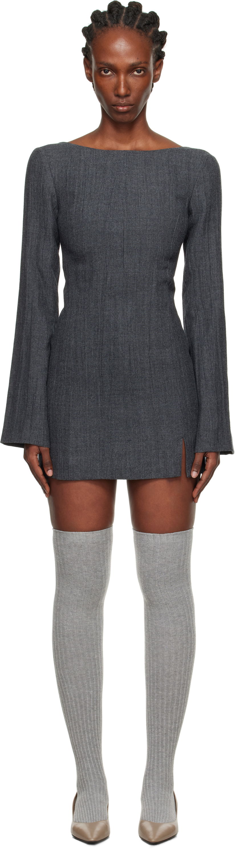 Kjole OUR LEGACY Our Legacy Firm Mini Dress Grå | W4257FS