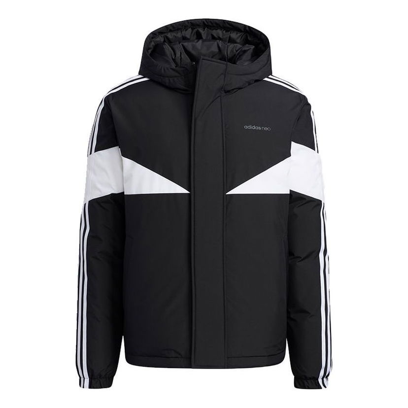 Parka adidas Originals Colorblock Stripe Down Puffer Jacket Sort | H45243