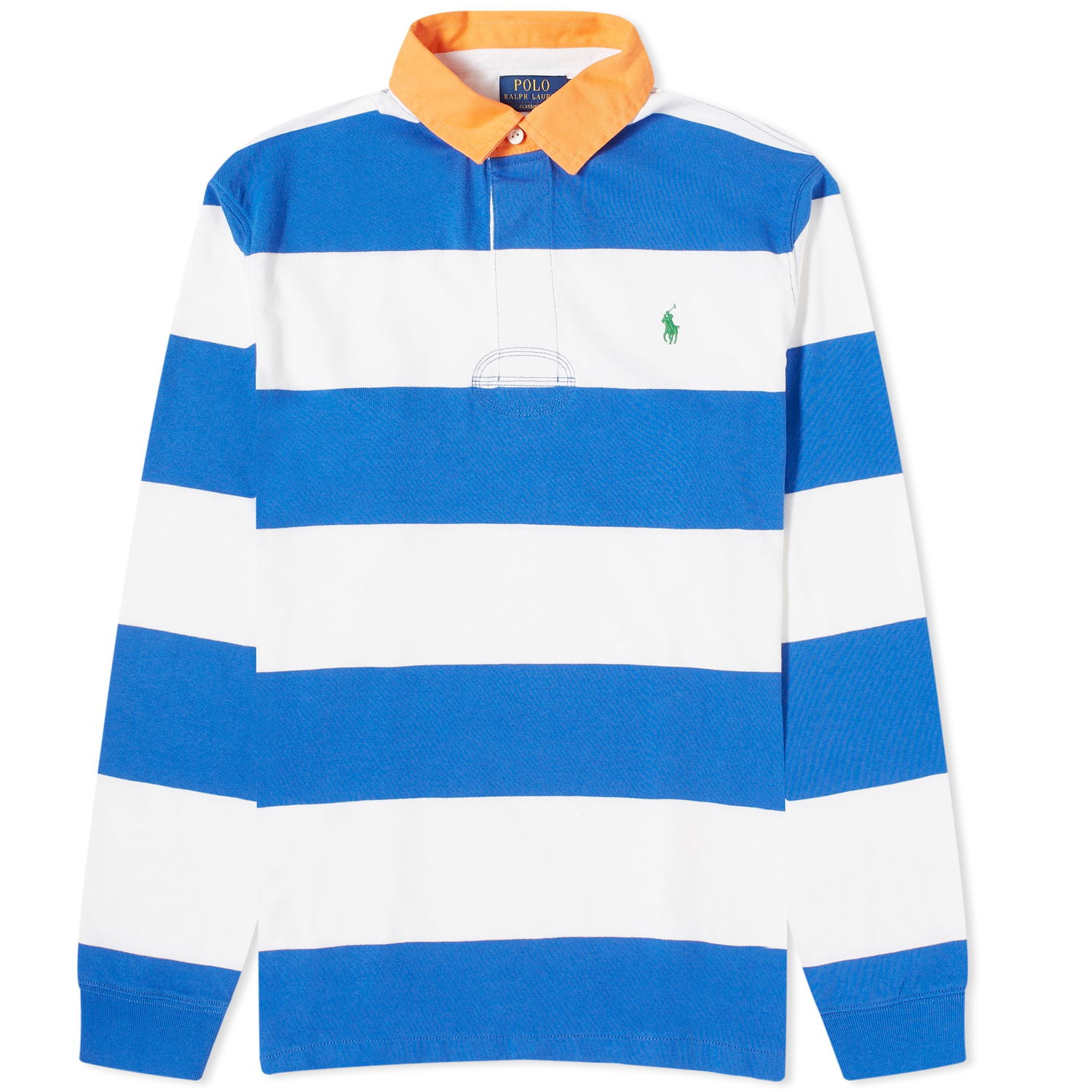 Polo skjorte Polo by Ralph Lauren Block Stripe Rugby Polo Shirt Blå | 710926275001, 0