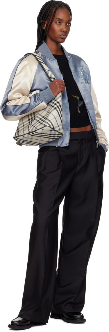 Bomberjakke Burberry Burberry EKD Satin Bomber Jacket Blå | 8101089, 3