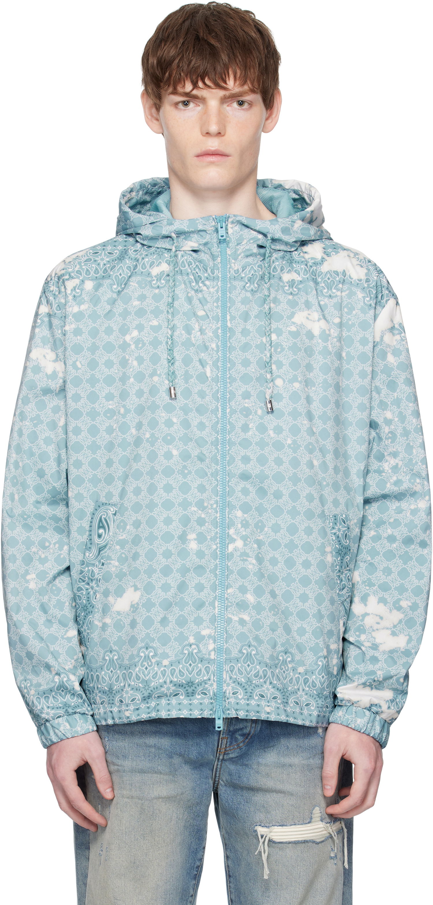 Vindjakke AMIRI AMIRI MA Quad Windbreaker Jacket Blå | AMOULW1040, 0