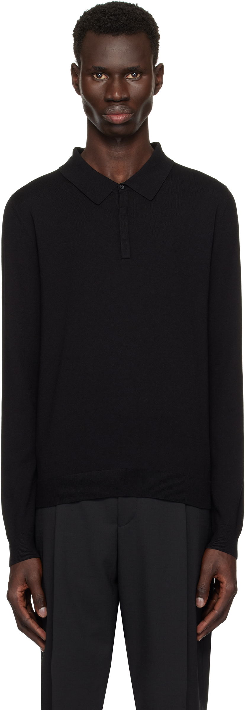 Polo skjorte BOSS Hugo Slim-Fit Concealed Placket Polo Sort | 50532050