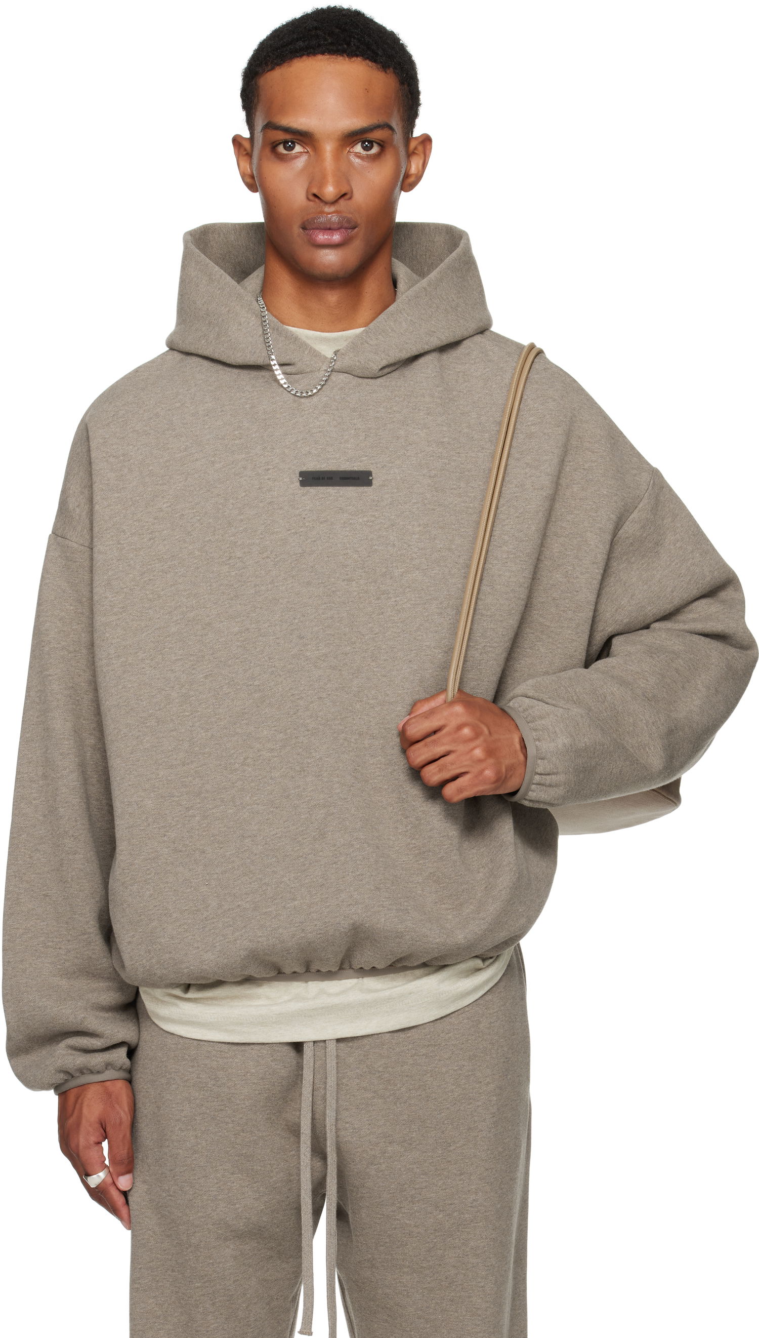 Sweatshirt Fear of God Fear of God ESSENTIALS Modern Fit Fleece Hoodie Grå | 192SP256513F, 0