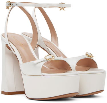 Sneakers og sko Gianvito Rossi Gianvito Rossi Maddy Platform Heeled Sandals Hvid | G32239.70RIC.RAS, 3