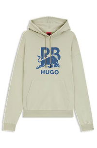 RB cotton-terry hoodie with bull graphic