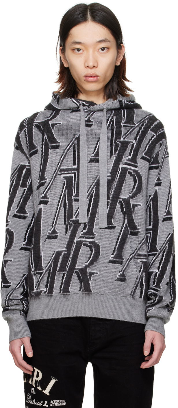 Sweatshirt AMIRI Repeat Hoodie Grå | PS24MKH003, 0
