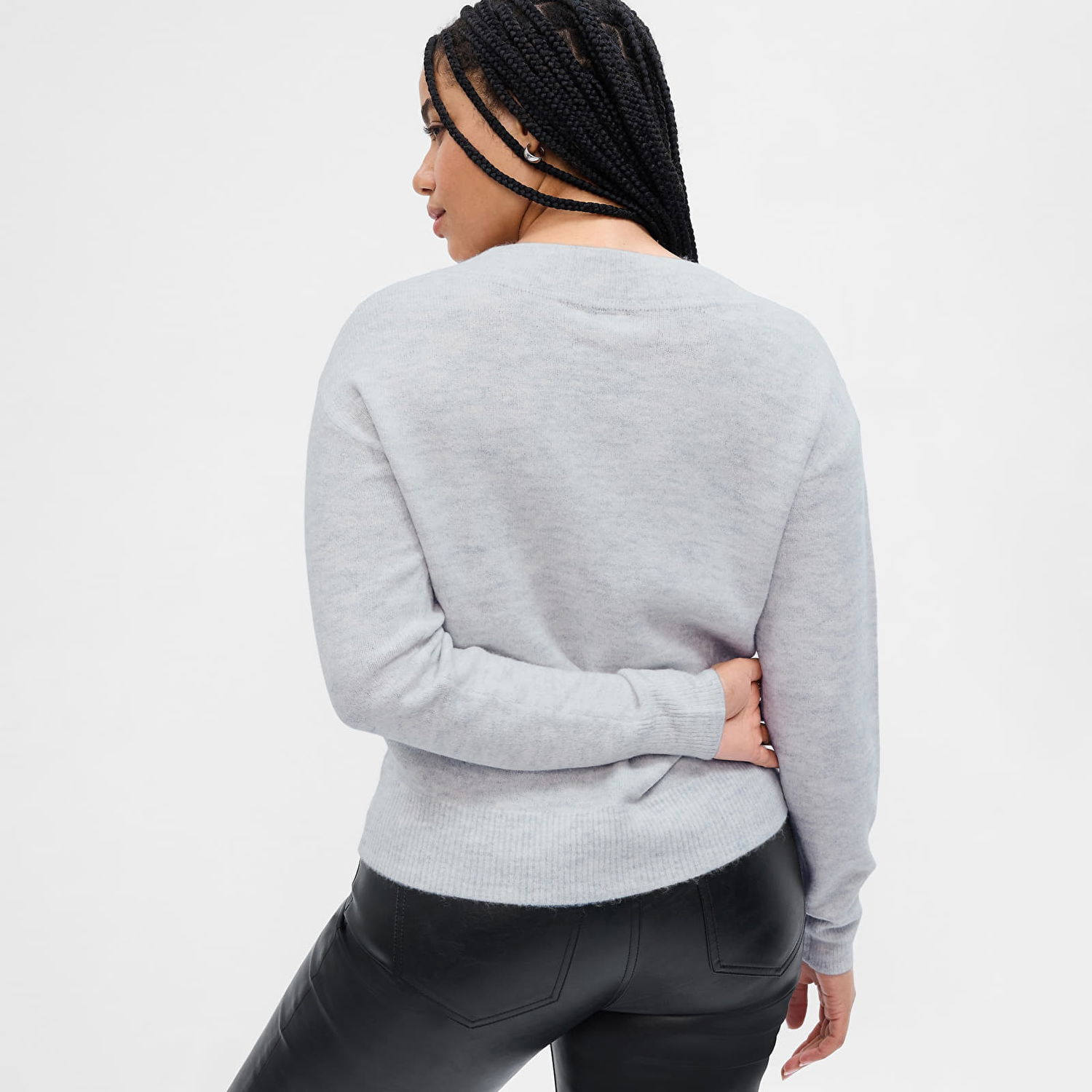 Sweater GAP Sweater V Neck Sweater Light Heather Grey S Grå | 750656-05, 1