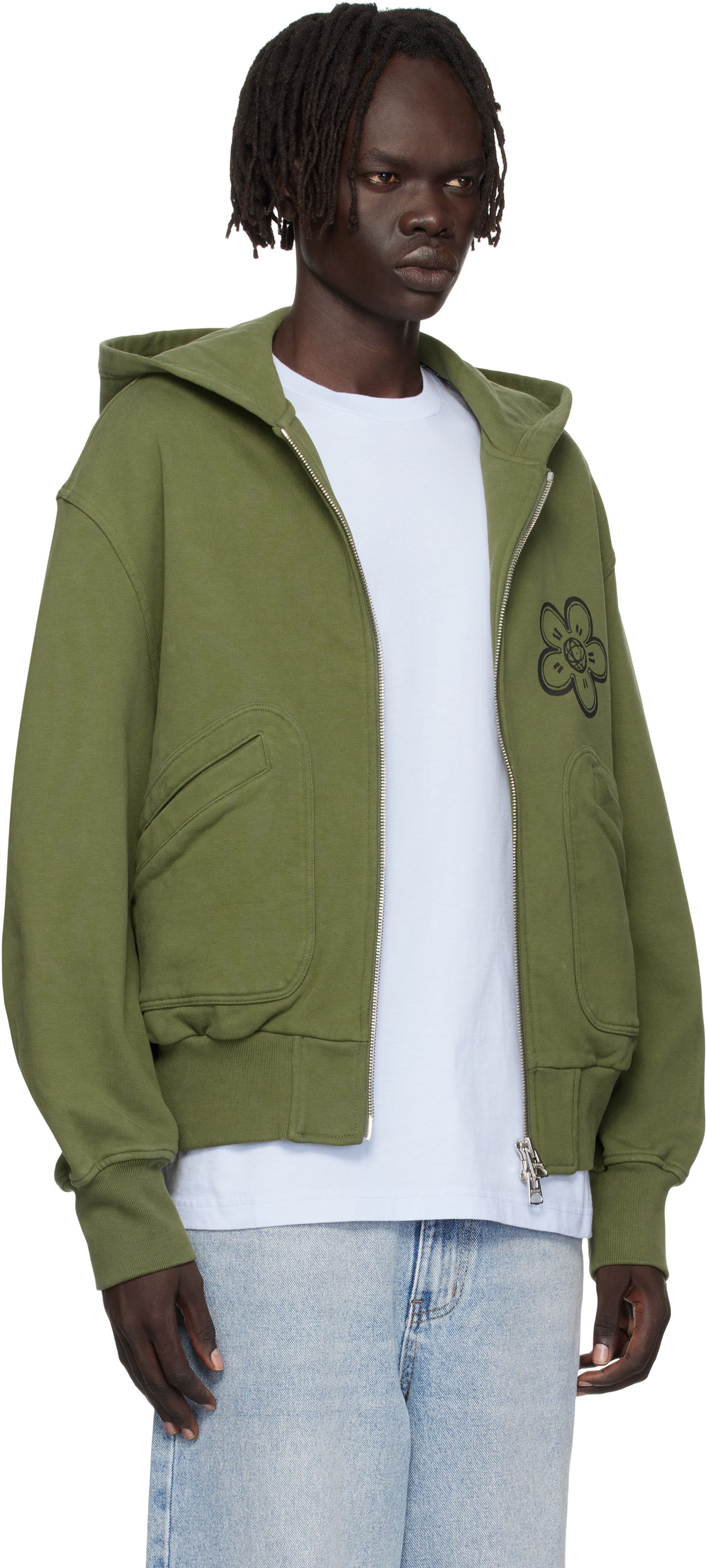Sweatshirt KENZO Kenzo Paris Futura 2000 Edition Boxy Full-Zip Hoodie Grøn | FF65HO5514MT, 1