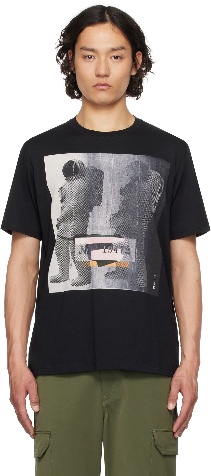 T-shirt Paul Smith PS Paul Smith Astronaut Print T-Shirt Sort | M2R-011R-PP5086-79