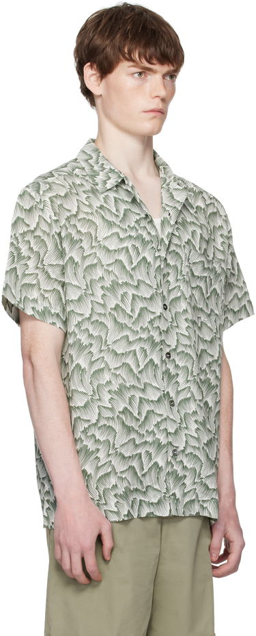 Skjorte A.P.C. A.P.C. Roy Print Camp Collar Shirt Grøn | VIALX-H12608, 1
