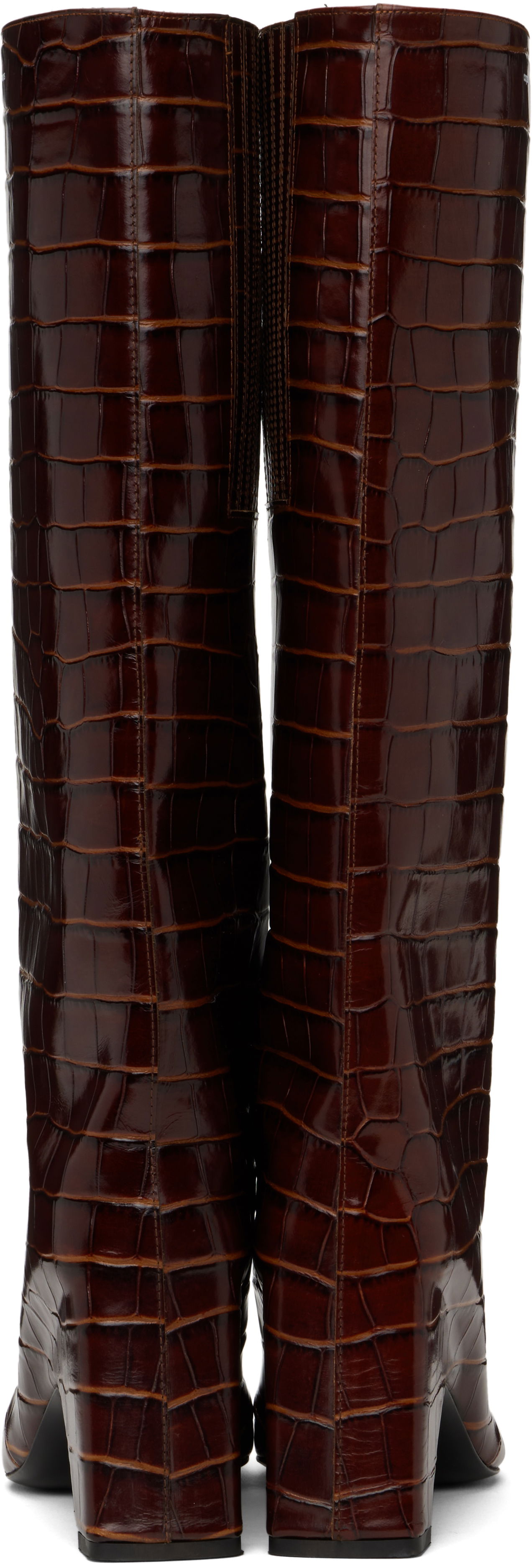 Skopleje Coperni Coperni Croco Bridge Tall Boots Brun | COPSH03F6032, 1