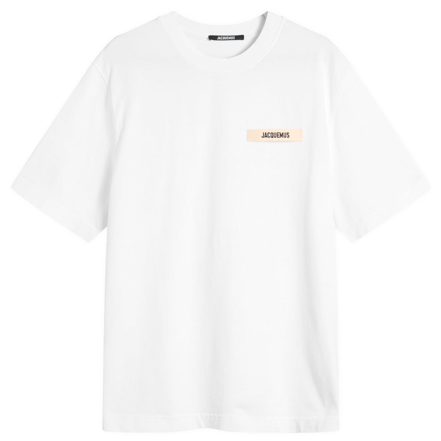 T-shirt Jacquemus Jacquemus Grosgrain Logo T-Shirt, Size Large Hvid | 25HTSM00133AJ00226-100, 1