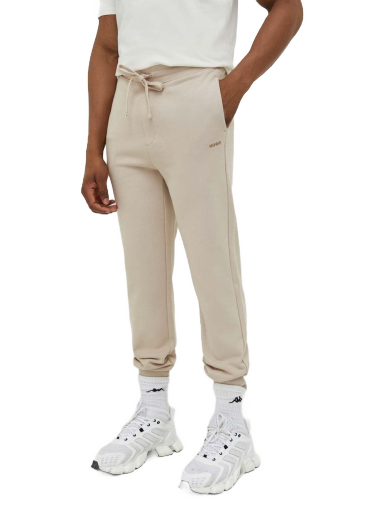 Joggingbukser BOSS Cotton-Terry Tracksuit Bottoms with Logo Print Beige | 50489617